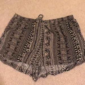 Tribal Patterned Tie Shorts